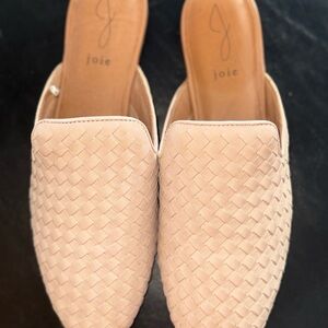 Joie Woven Leather Slide Mules | Size 9.5